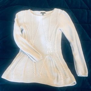 Cupio Grey & Silver Sparkle Peplum sweater